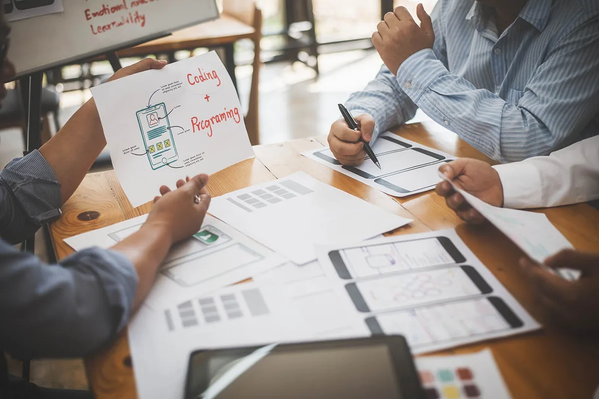 Collaborative design planning around a table