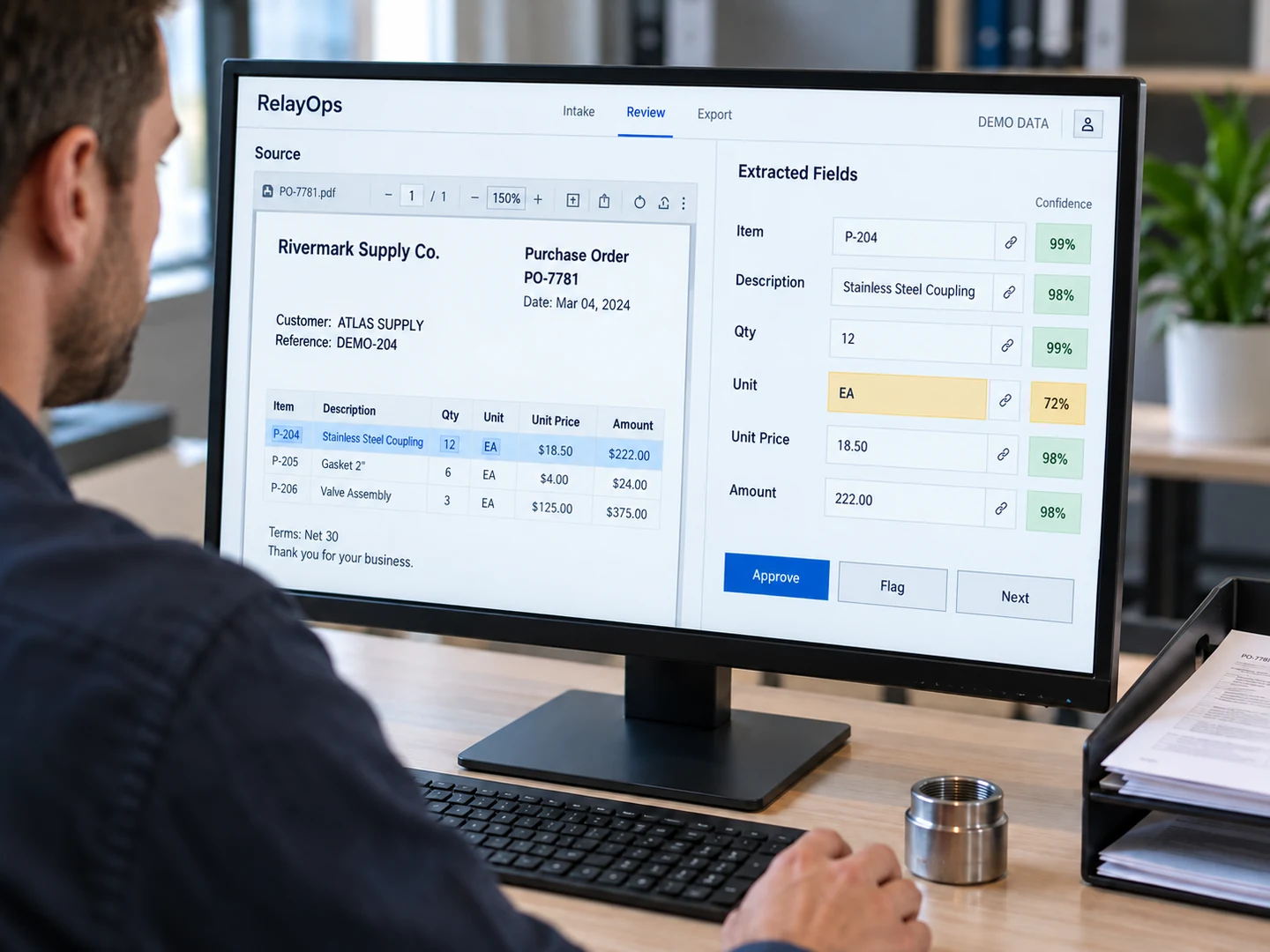 Build the review screen