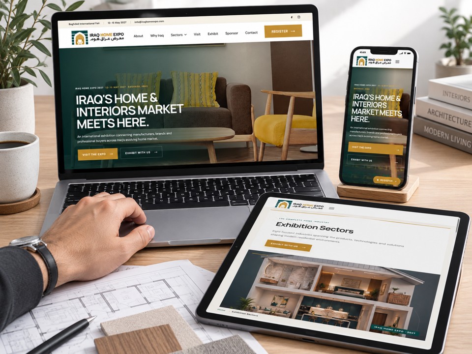 The live website on laptop, phone and tablet
