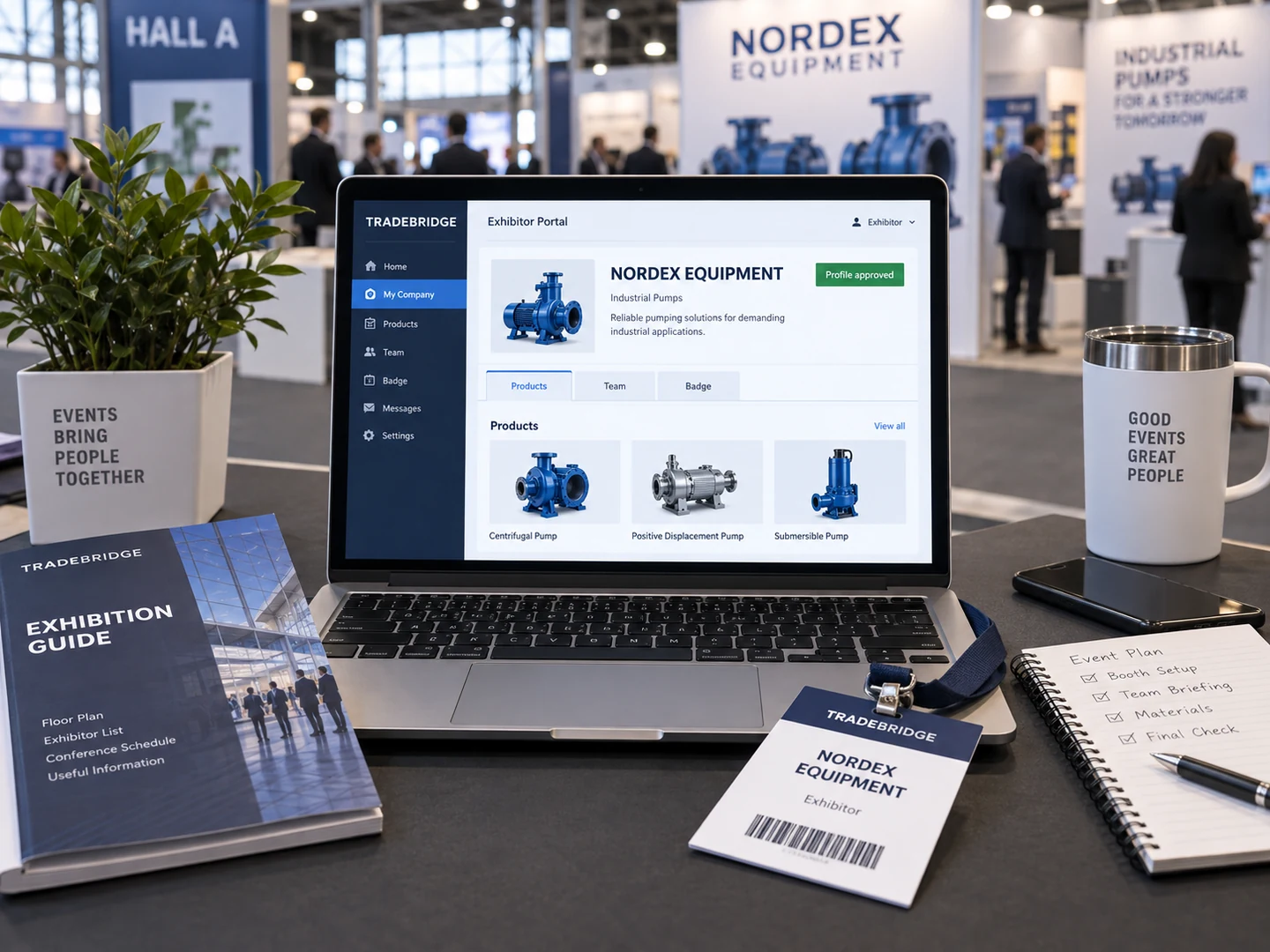 Build exhibitor and visitor portals