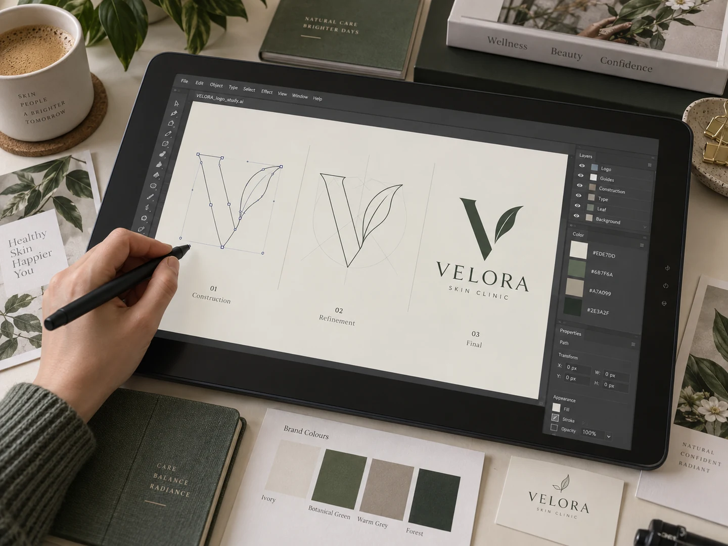 Draw the logo and visual system