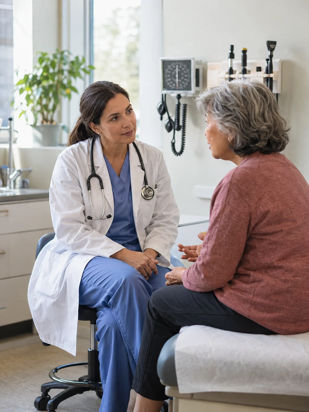 Doctor consulting with a patient in a clinic