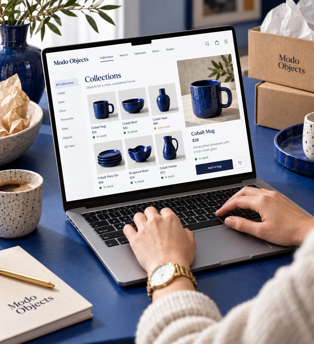 E-Commerce: illustrative interface displayed on a device