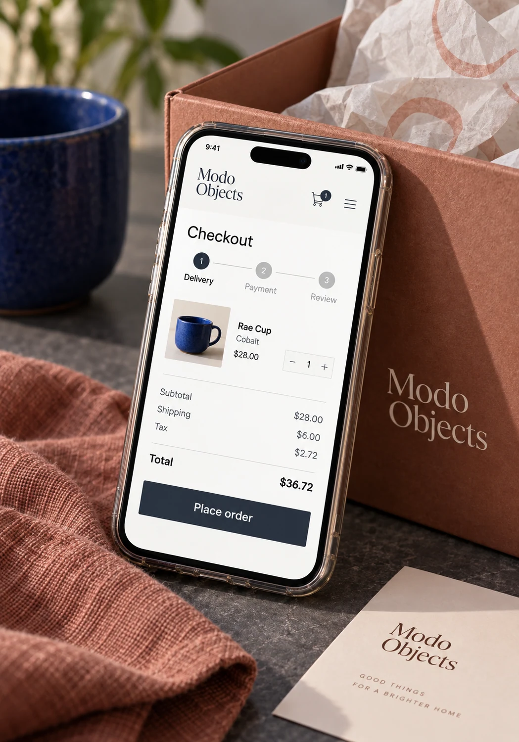 E-Commerce: illustrative interface displayed on a device