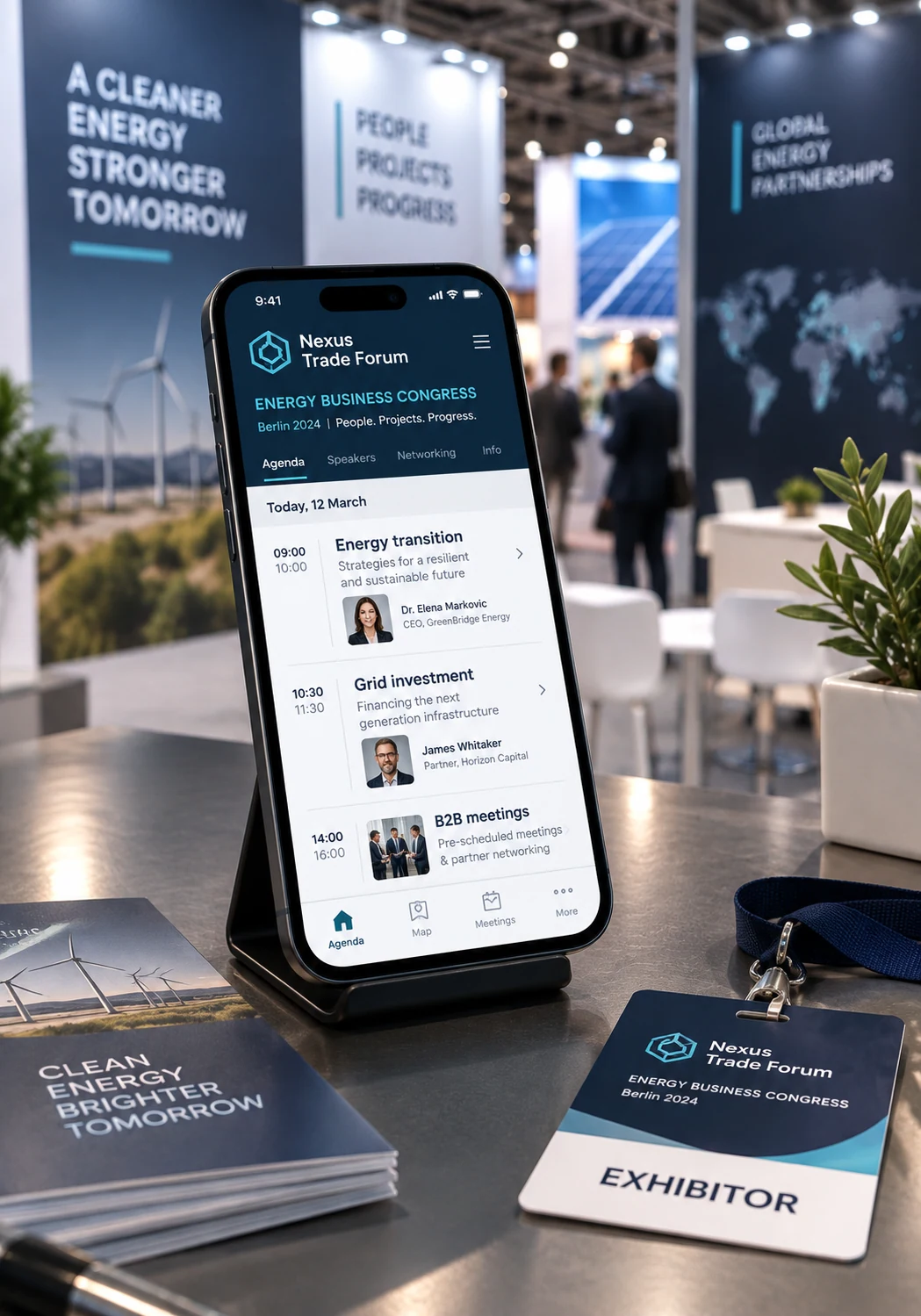 Event Coordinators: illustrative interface displayed on a device