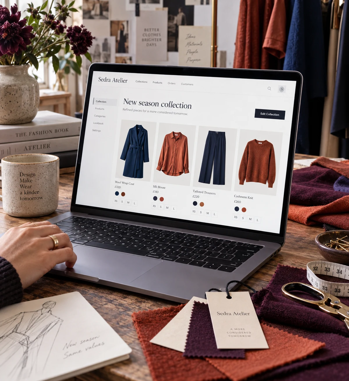 Fashion and Lifestyle: illustrative interface displayed on a device