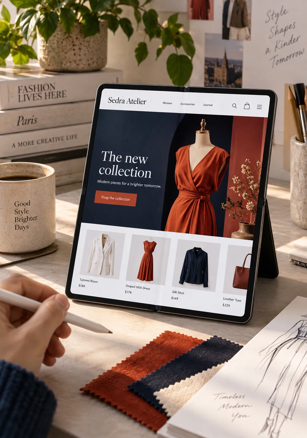 Fashion and Lifestyle: illustrative interface displayed on a device