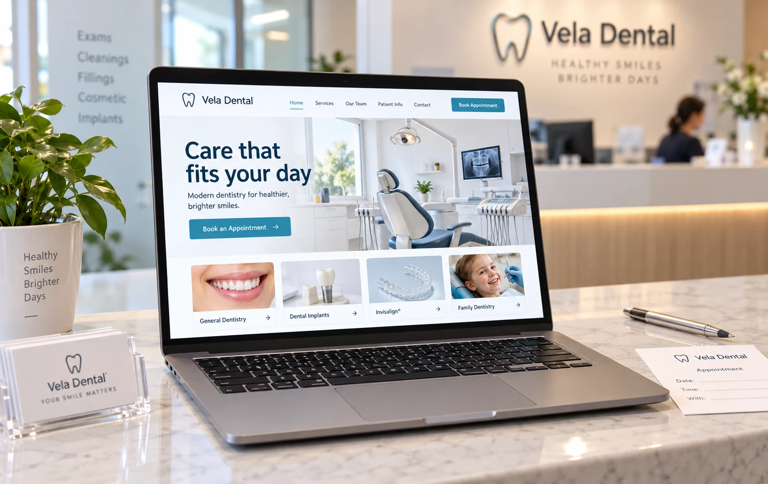 Healthcare: illustrative interface displayed on a device