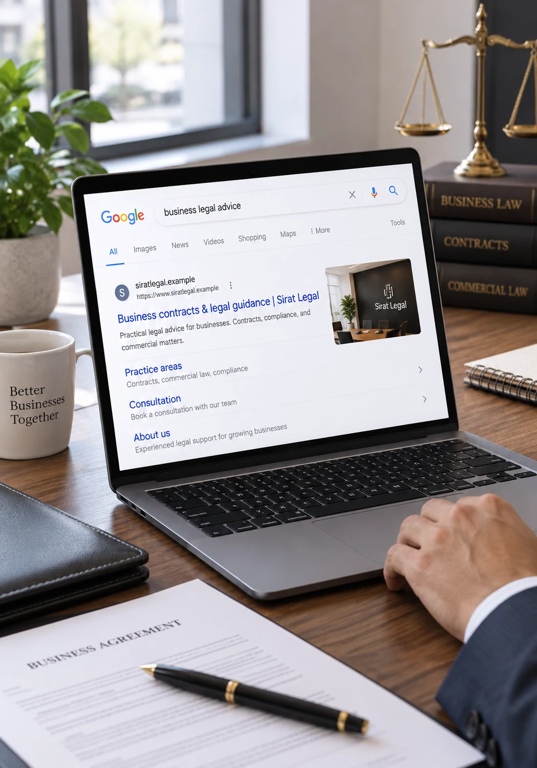 Legal: illustrative interface displayed on a device