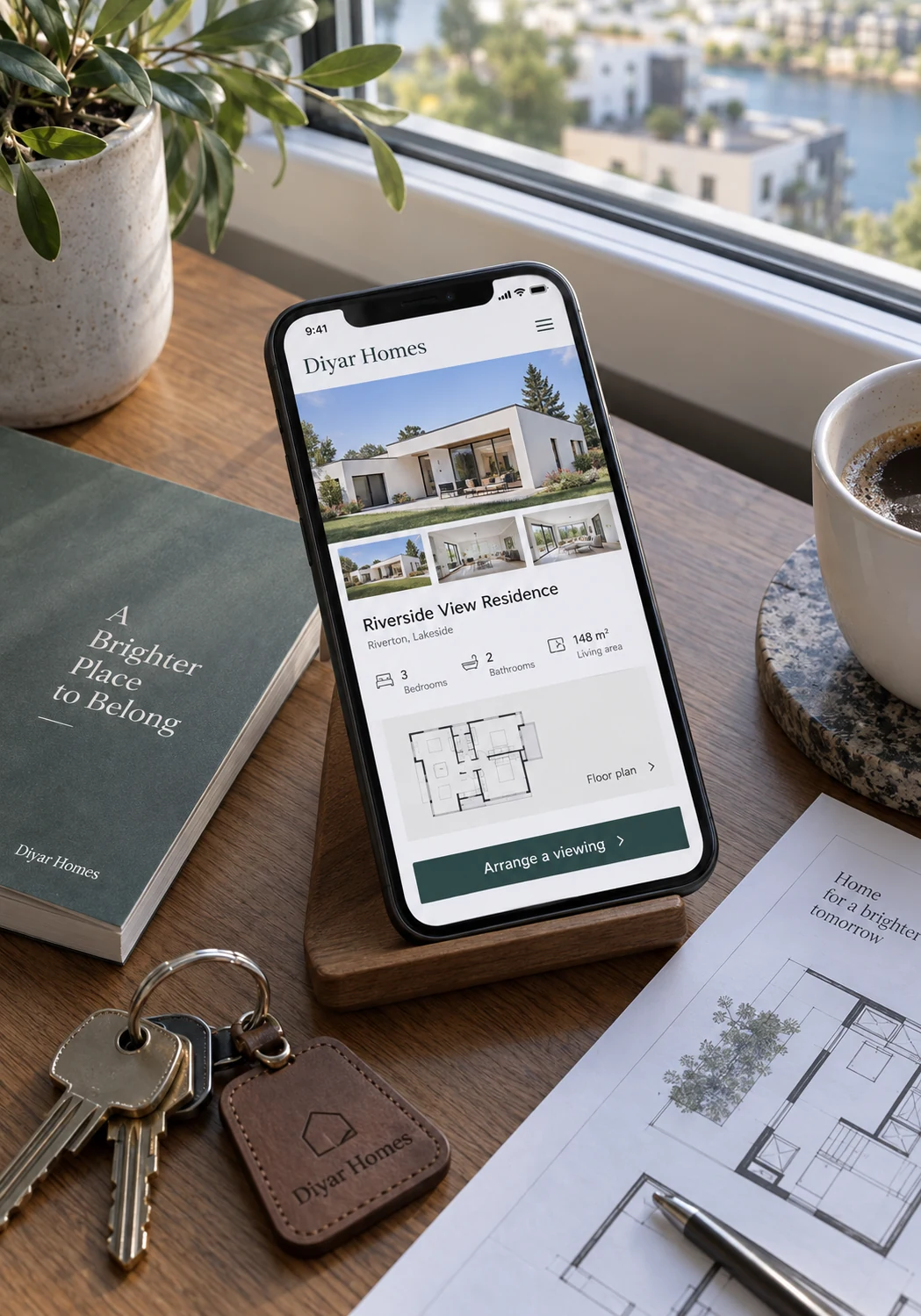 Real Estate: illustrative interface displayed on a device