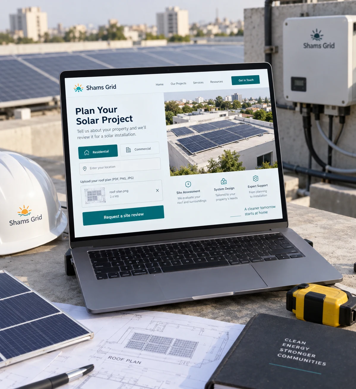 Solar Energy: illustrative interface displayed on a device