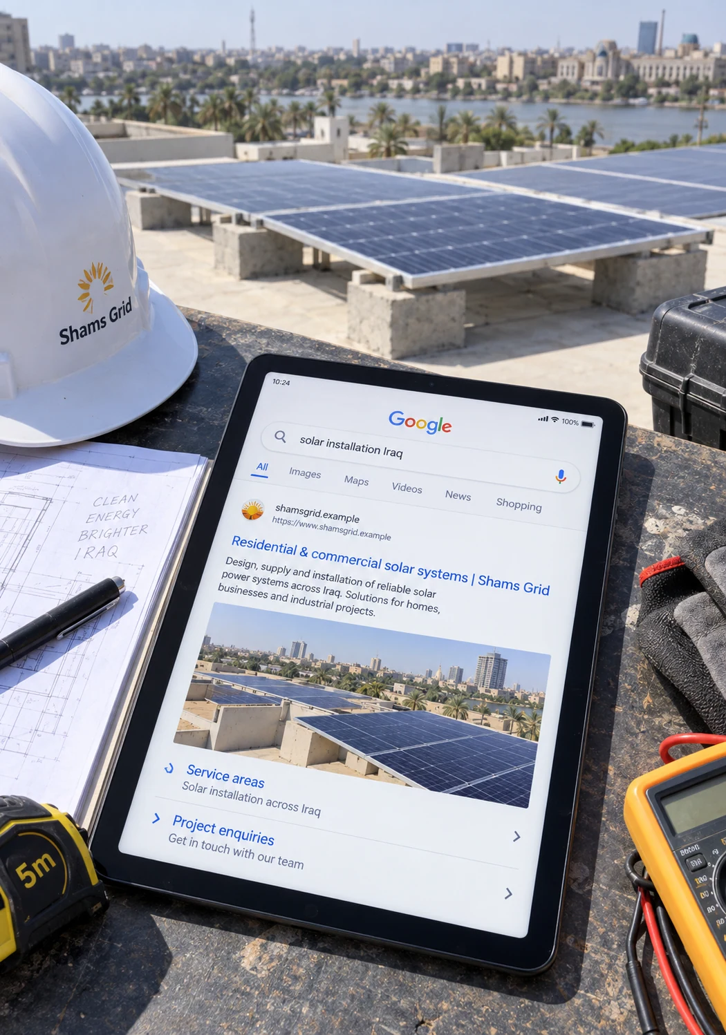 Solar Energy: illustrative interface displayed on a device